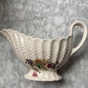 Vintage Spode Copeland Wicker Lane gravy pitcher